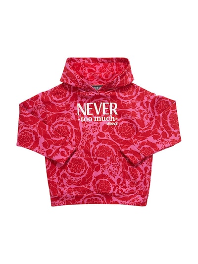 Floral Print Cotton Hoodie