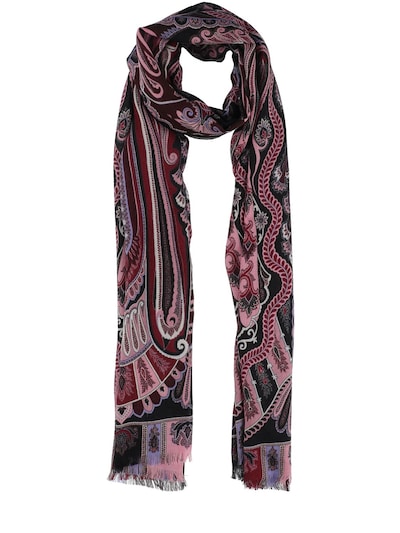 Luisaviaroma Women Accessories Scarves Shaal-nur Printed Cashmere & Silk Scarf 