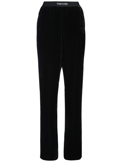 Wide velvet pajama pants - Tom Ford - women | Luisaviaroma