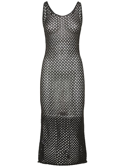Dion Lee - Mesh knit long sleeveless dress - Black | Luisaviaroma