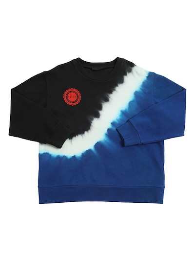 Tie dye cotton sweatshirt w/ logo - N°21 - Boys | Luisaviaroma