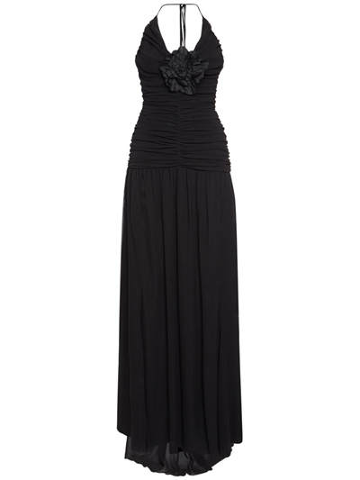 Blumarine - Draped silk crêpe dress w 