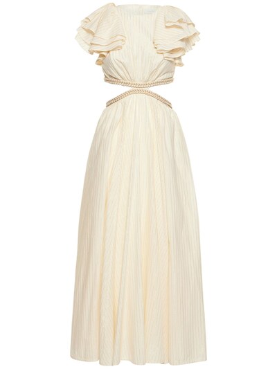 Anneke cutout cotton long dress - Zimmermann - Women | Luisaviaroma