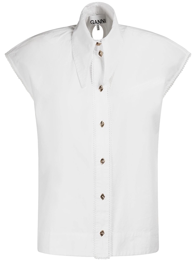 GANNI - Diamond organic cotton poplin 