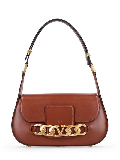 Valentino Vlogo Chain Leather Shoulder Bag