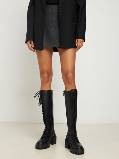 70mm tall leather combat boots - Stuart Weitzman - Women | Luisaviaroma