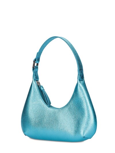 BY FAR: Baby Amber metallic leather bag - Aqua - women_1 | Luisa Via Roma