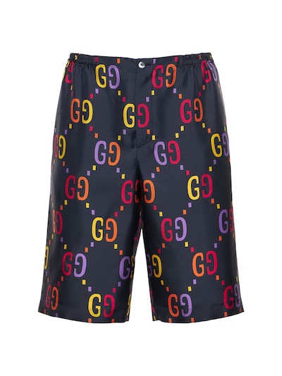 blue and red gucci shorts