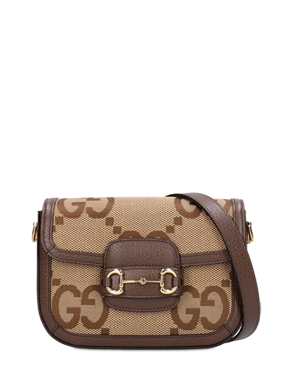 Gucci - Bolso mini 1955 horsebit jumbo gg de piel - Camel | Luisaviaroma