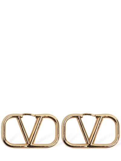 Vlogo Signature Metal Earrings for Woman in Gold