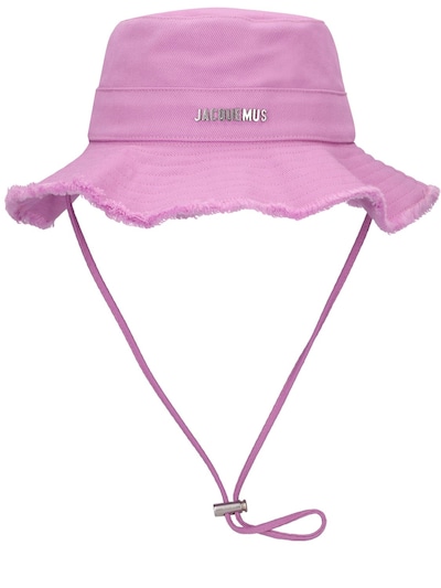 Jacquemus - Le bob artichaut canvas bucket hat - Lilac | Luisaviaroma