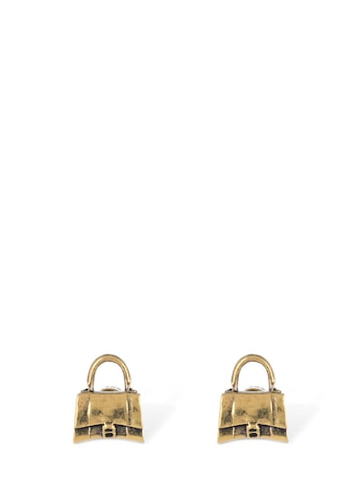 Xs bag stud brass earrings Balenciaga Women Luisaviaroma