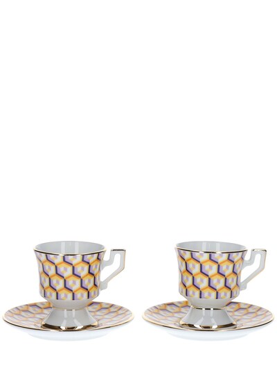 Double Espresso Cup and Saucer Set, Double Espresso Mug, Espresso