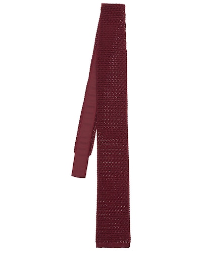 Herren Accessoires Krawatten Tom Ford 7,5cm Breite Krawatte Aus Seidenstrick in Rot für Herren 