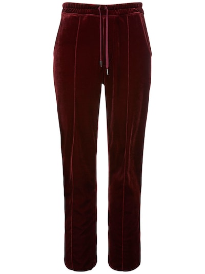 Tom Ford - Velvet sweatpants - Red | Luisaviaroma