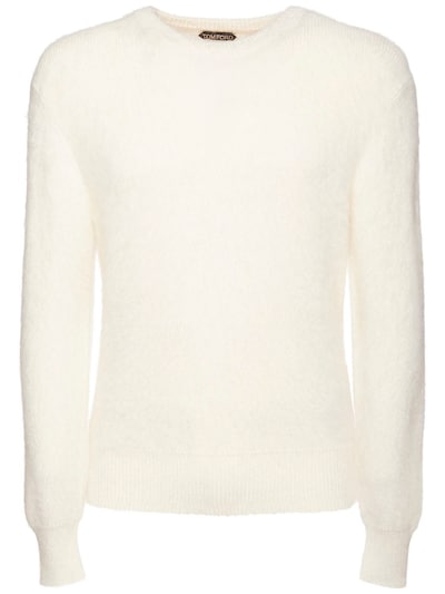 Crewneck wool blend knit sweater - Tom Ford - men | Luisaviaroma