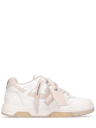Off-White - Sneakers out of office in pelle 30mm - Bianco/Beige | Luisaviaroma