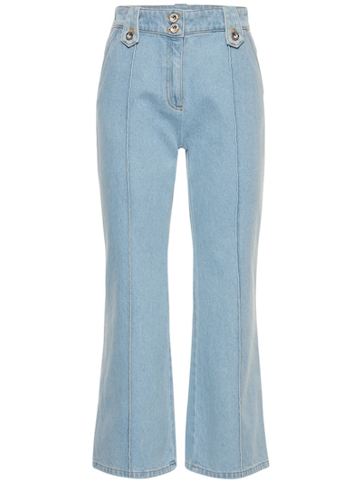 sidde børste Siesta High waist cotton denim flared jeans - Paco Rabanne - Women | Luisaviaroma