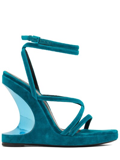 120mm velvet wedge sandals - Tom Ford - Women | Luisaviaroma