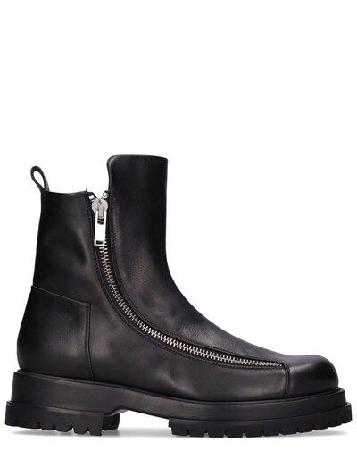 Leather zipped boots - 424 - Men | Luisaviaroma