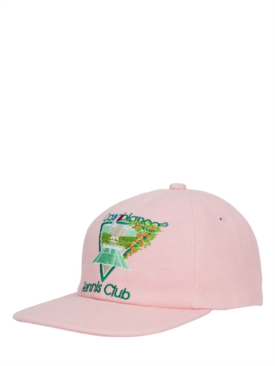 Tennis club icon embroidered cotton cap 
