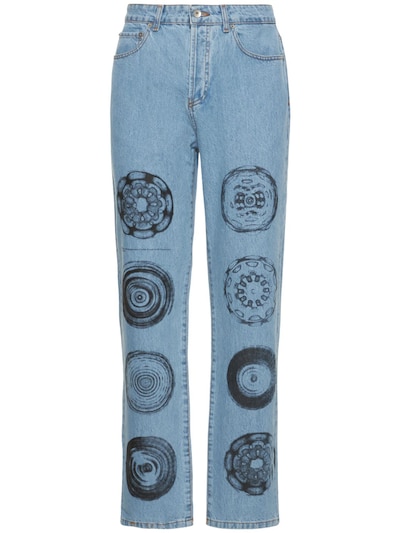 Klappe Picket analyse 21cm baggy printed cotton denim jeans - MSFTSrep - Men | Luisaviaroma
