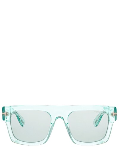 Tom Ford - Fausto squared acetate sunglasses - Turquoise/Green |  Luisaviaroma