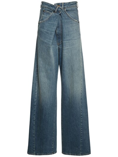 Ines fold-over cotton denim jeans - Darkpark - Women | Luisaviaroma