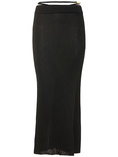 Ribbed lurex knit long skirt - Gcds - Women | Luisaviaroma