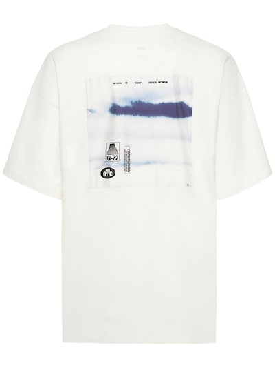 Off-White Men's Silk Shirt with Graphic Print