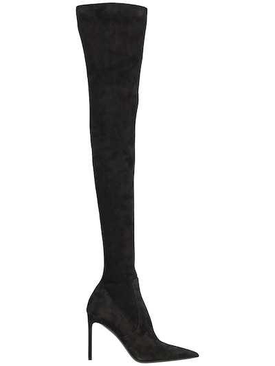 Michael Kors Collection - 100mm elle suede over-the-knee boots - Black |  Luisaviaroma