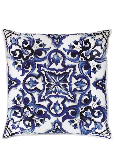 Dolce & Gabbana - Medium canvas cushion - Mediterranean Blue | Luisaviaroma