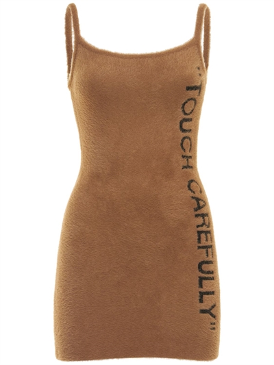 Off-White - Fuzzy knit mini dress 