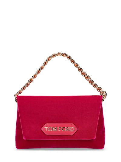 Tom Ford - Mini evening canvas & leather bag - Crimson Pink | Luisaviaroma