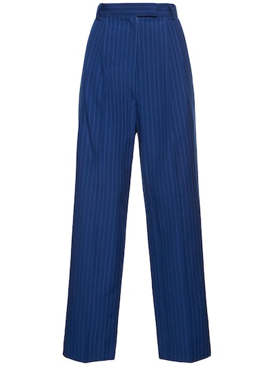 The Frankie Shop - Bea fluid straight pants - Blue | Luisaviaroma