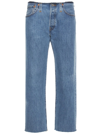 RE/DONE - Ford levi's low slung distressed jeans - Light Blue | Luisaviaroma
