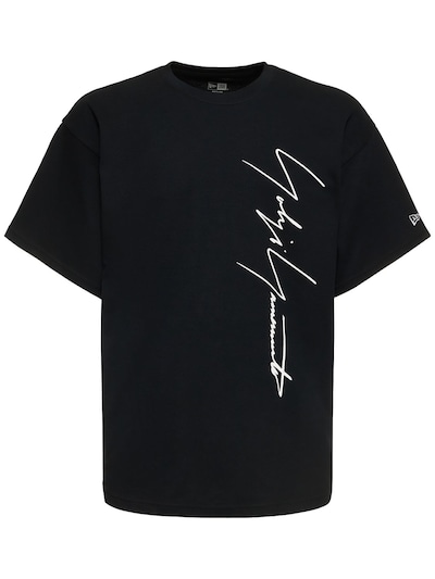 Oversize new era logo t-shirt - Yohji Yamamoto - Men | Luisaviaroma