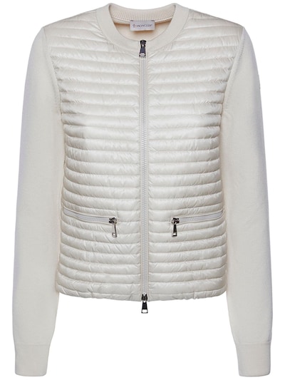 White Collared Two-Way Zip Jacket