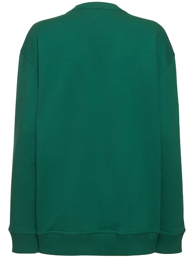 Burberry: Harper appliqué crewneck sweatshirt - Deep Pine Green - women_4 | Luisa Via Roma