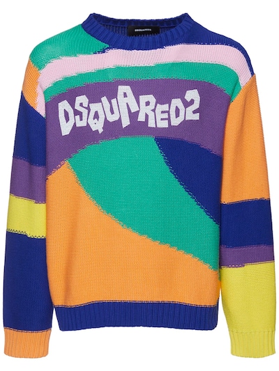 Dsquared2 Intarsia Crew-Neck Jumper - Blue