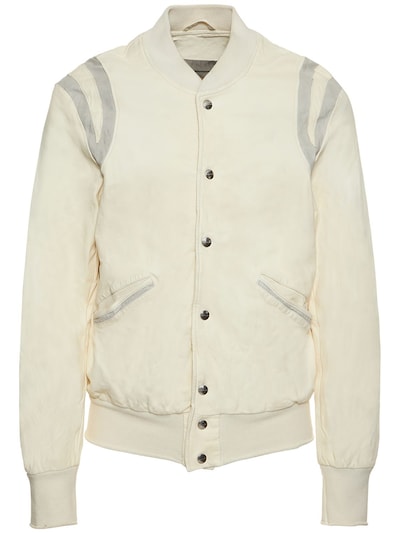 Brushed leather varsity jacket - Giorgio Brato - Men | Luisaviaroma