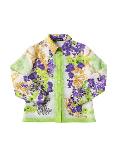 Printed Silk Shirt in Multicoloured - Versace