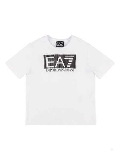 virtueel zelf Zilver Logo cotton jersey t-shirt - Ea7 Emporio Armani - Boys | Luisaviaroma