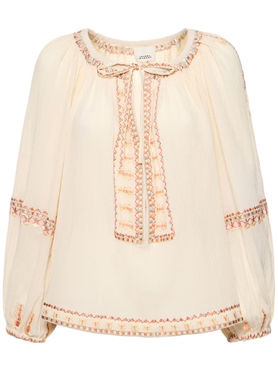 Clive embroidered crepe shirt - Isabel Marant - Women | Luisaviaroma