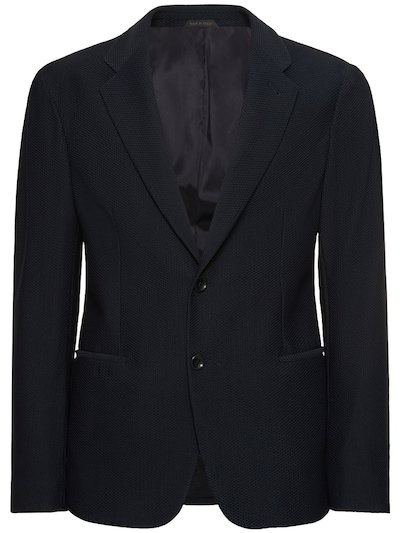 Giorgio Armani - Honeycomb sport jacket - Navy | Luisaviaroma