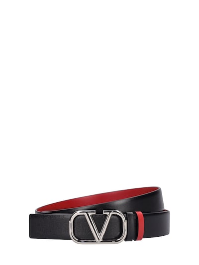Valentino Garavani V Ring Black Leather ref.500132 - Joli Closet