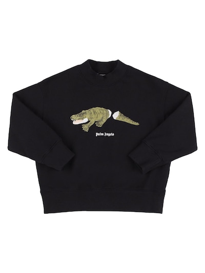 Croco print cotton sweatshirt - Palm Angels - Boys | Luisaviaroma