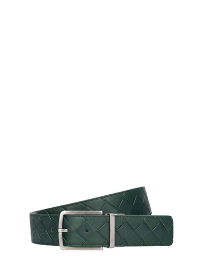 Bottega Veneta Men's Reversible Intrecciato Leather Belt