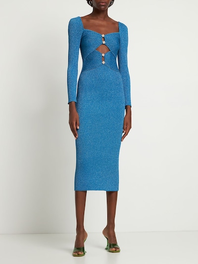 Lurex knit midi dress - Self-portrait - Women | Luisaviaroma