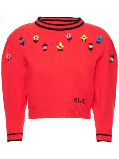 luisaviaroma.com | Cashmere blend embroidered crop sweater